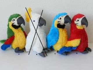 Obrázek z Papoušek plyš 35cm, 4dr 